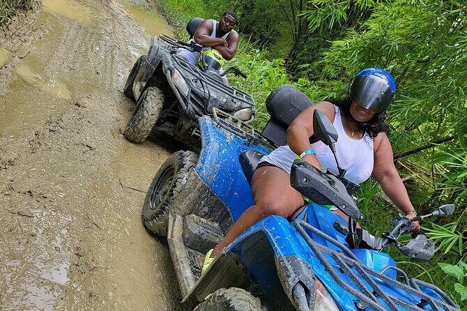 ATV Riding in Rainforest & Ricks Cafe from Montego Bay - ATV Safari Through Jamaica-Style Greenery (Plus That River Dip)