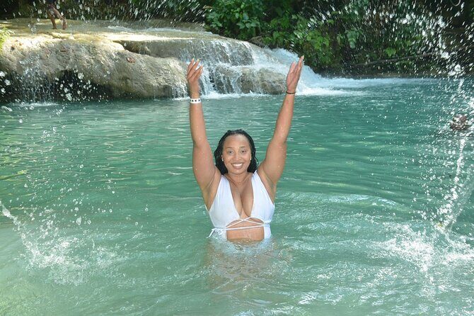 Blue Hole and Bamboo Rafting Ocho Rios - Stop 1: Blue Hole in Ocho Rios—pools, ropes, cave time