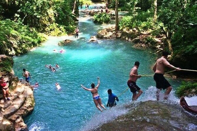 Blue Hole, Dunn's River Falls + Lunch & Cocktails at Bamboo Beach - A Jamaica Water-and-Waterfalls Day from Ocho Rios