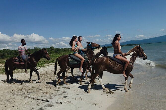 Horseback “SPECIAL”- Negril’s Beach Ride N’ Swim with Free photos/videos - The private white-sand beach and switching to water saddles