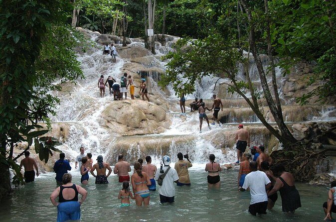 Jamaica Dunn's River Falls Party Cruise with Snorkeling - Beachside Lunch and Open Bar: Fuel for the Falls Climb