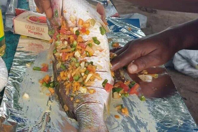 Negril Lobster Lunch on Booby Cay & Snorkeling To a Sunken Cannon - Lobster Lunch (Plus Jerk Chicken) Cooked Fresh on Fire Coal