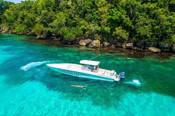 Ocho Rios Powerboat & Dunn’s River Falls Adventure - Laughing Waters Beach: Swimming and Snorkeling Time