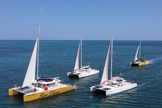 PARTY Catamaran Cruise with Snorkeling Rick's Cafe ADULTS ONLY - Onboard party mode: drinks, snacks, music, and what you control