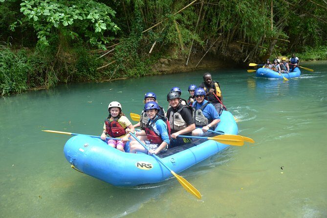 River Rapids Waterfalls Rafting and Beach Adventure - From Montego Bay Pickup to the Jungle Launch Point