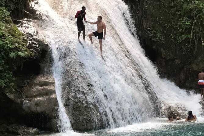 Transportation and Tour from Montego Bay to Blue Hole/Secret Falls - Lunch and souvenir shopping stops you can actually use